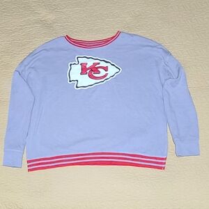 NFL Kansas City Chiefs logo pajama sweatshirt size L